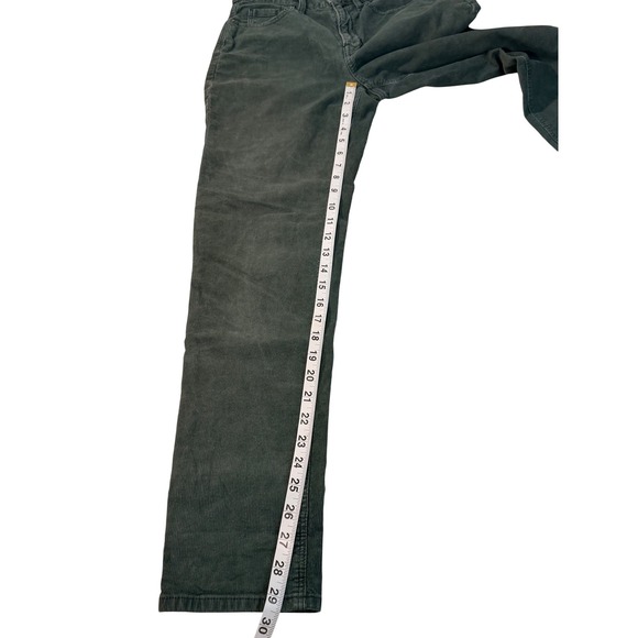American Eagle Outfitters Corduroy Pants Women Green Size 0 Long High Waisted - Picture 8 of 9